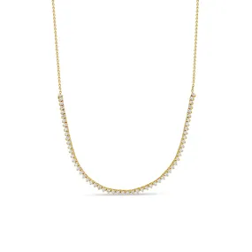 14k Diamond Tennis Segment Necklace