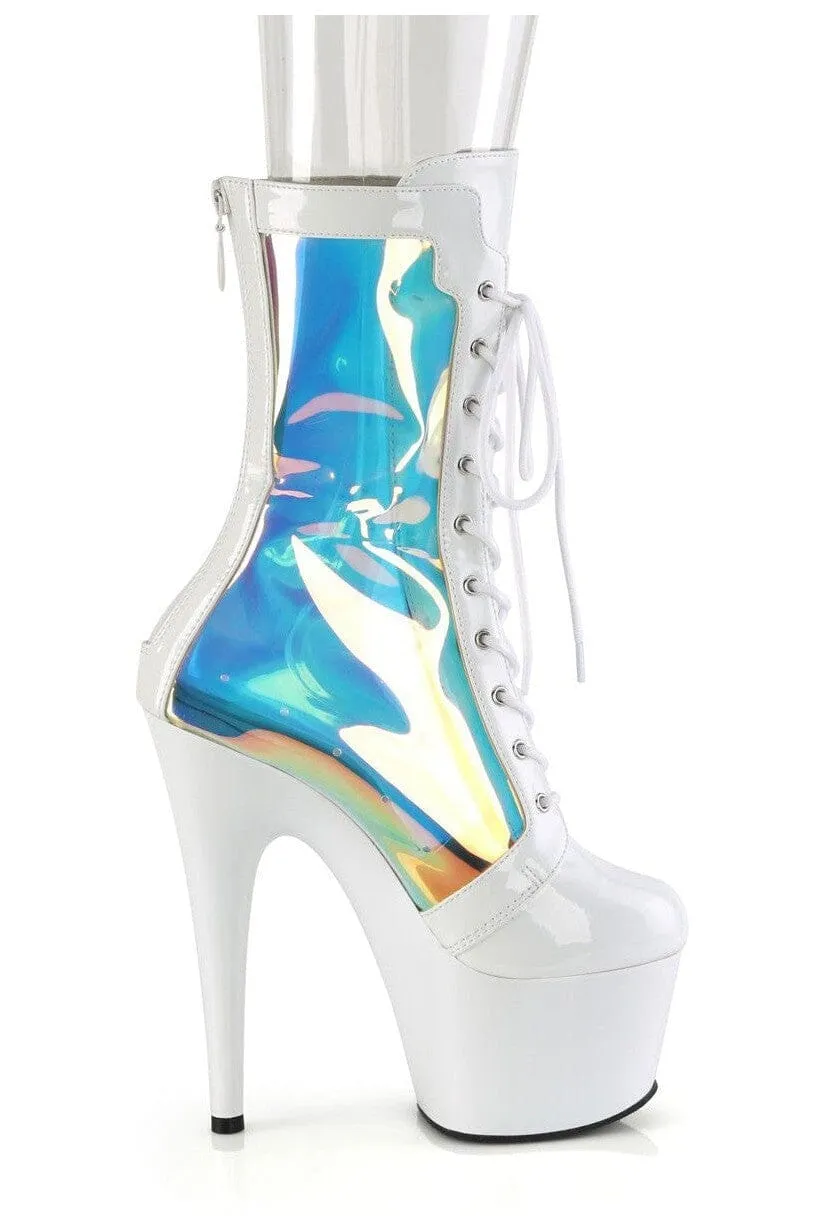 ADORE-1047 White Patent Ankle Boot