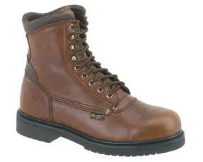 AdTec Mens Brown 8in Work Boot Leather Slip Resistant