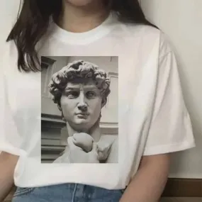 Aesthetic Printed T-shirt with Hands Graphic