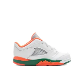 Air Jordan 5 Retro Low (TD) - Football Grey/Brilliant Orange/Pine Green