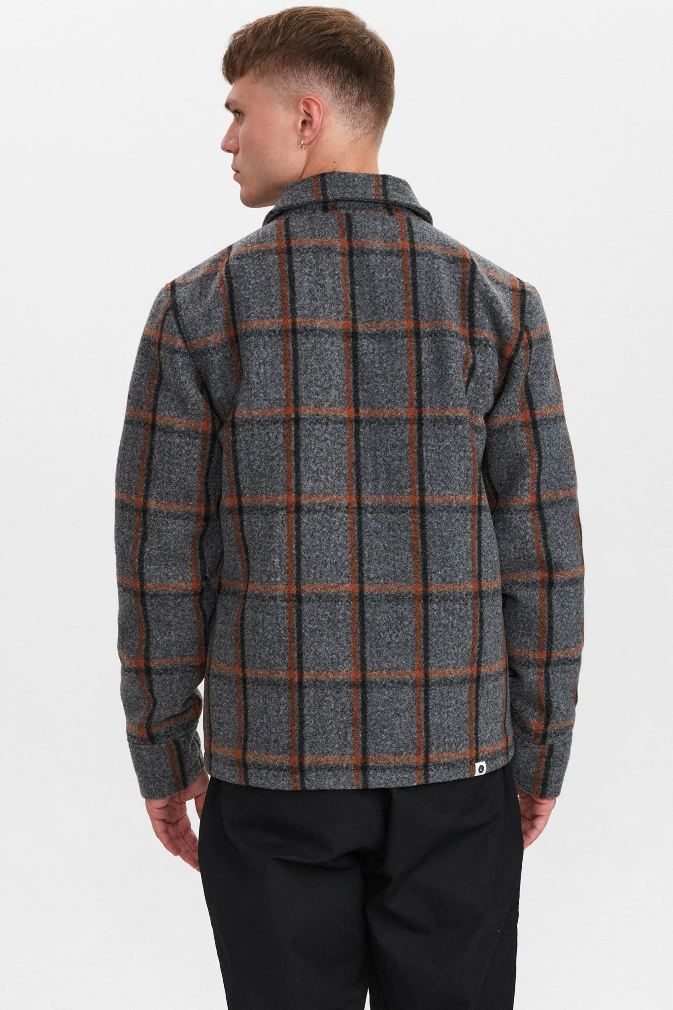 AKBASTIAN CHECK JACKET - Granit grey mel