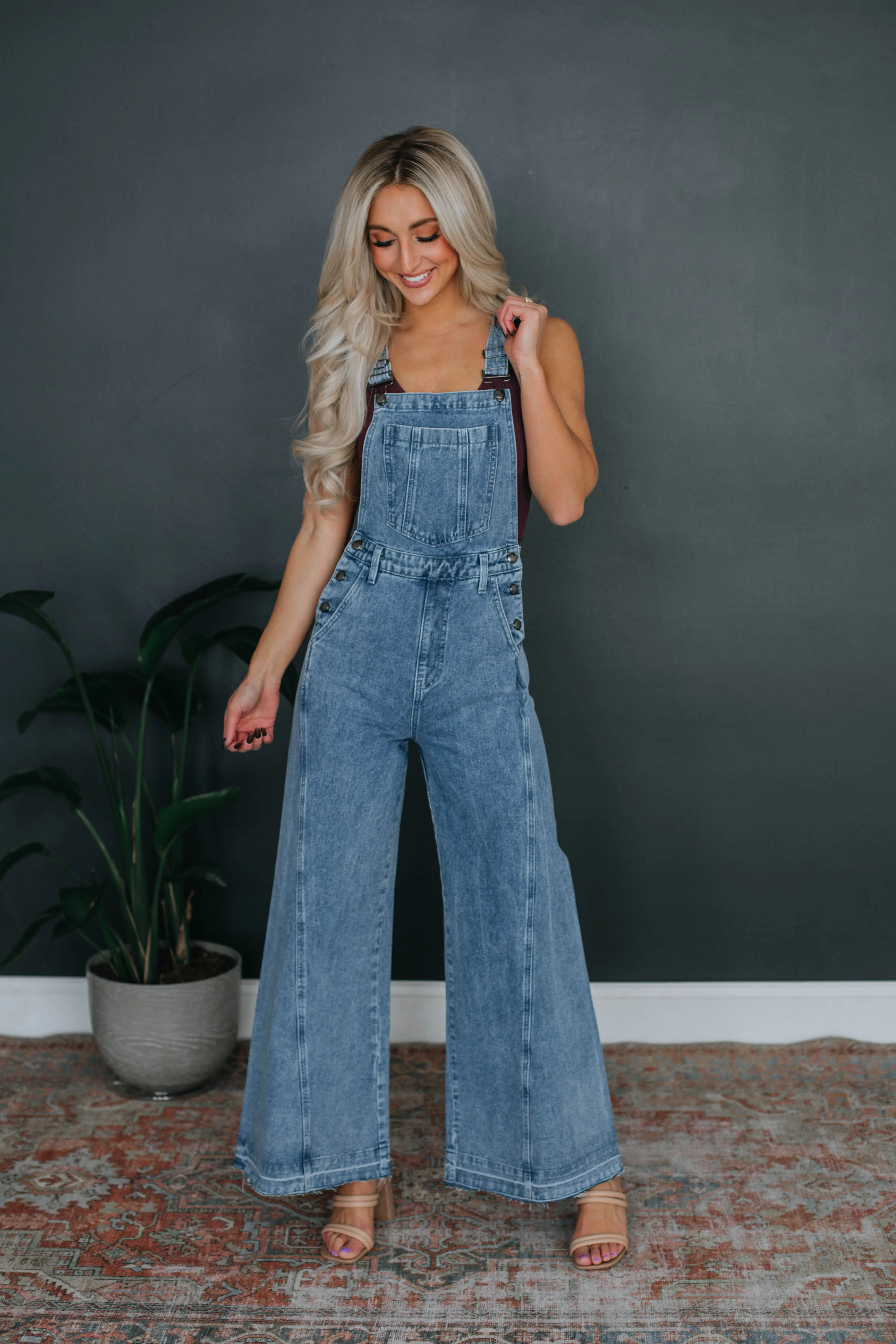 Astrid Denim Flare Overalls