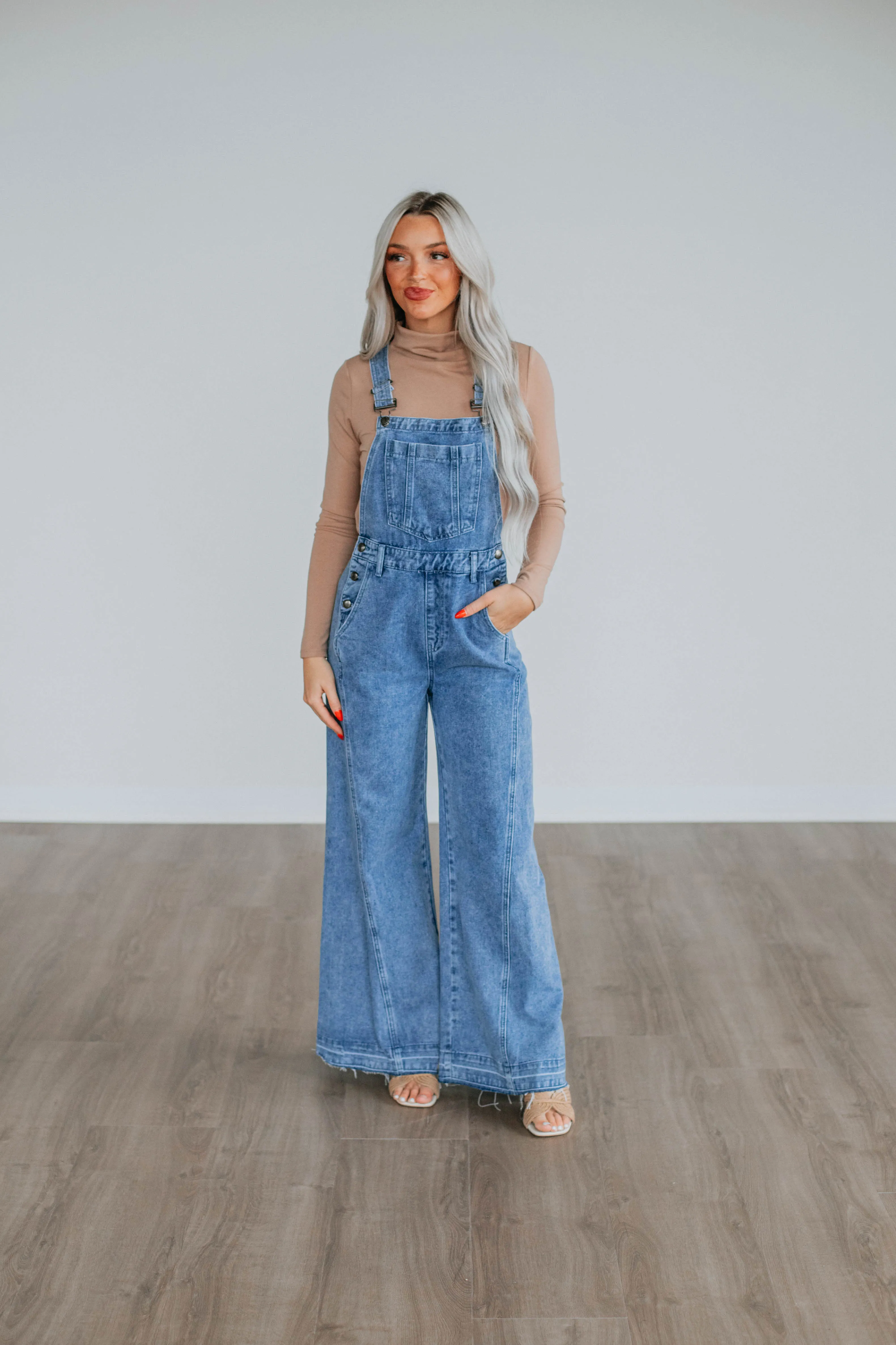 Astrid Denim Flare Overalls