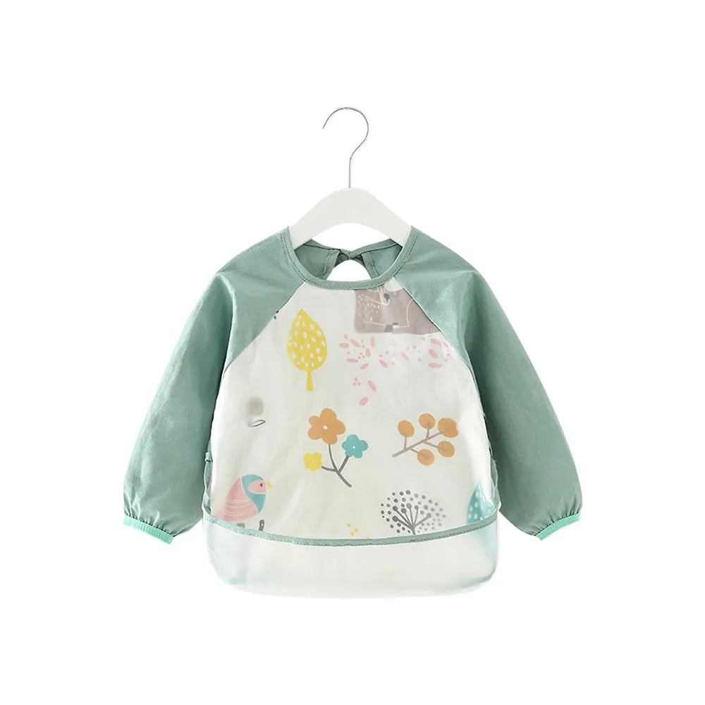 Baby Long Sleeve Apron Smock Bib Woodland Creatures