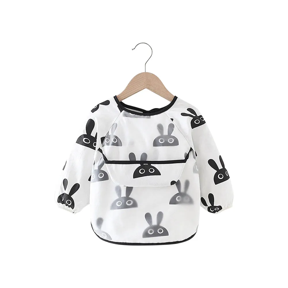 Baby Long Sleeve Apron Smock Bib Woodland Creatures