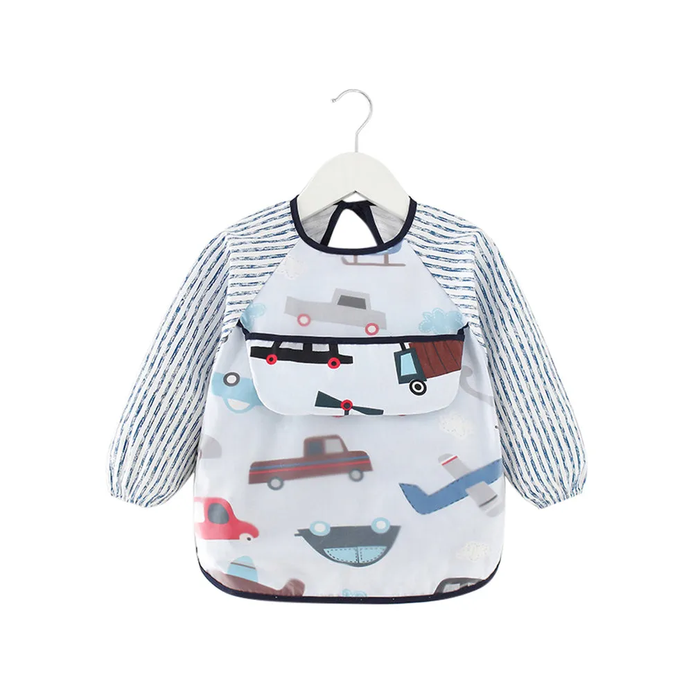 Baby Long Sleeve Apron Smock Bib Woodland Creatures