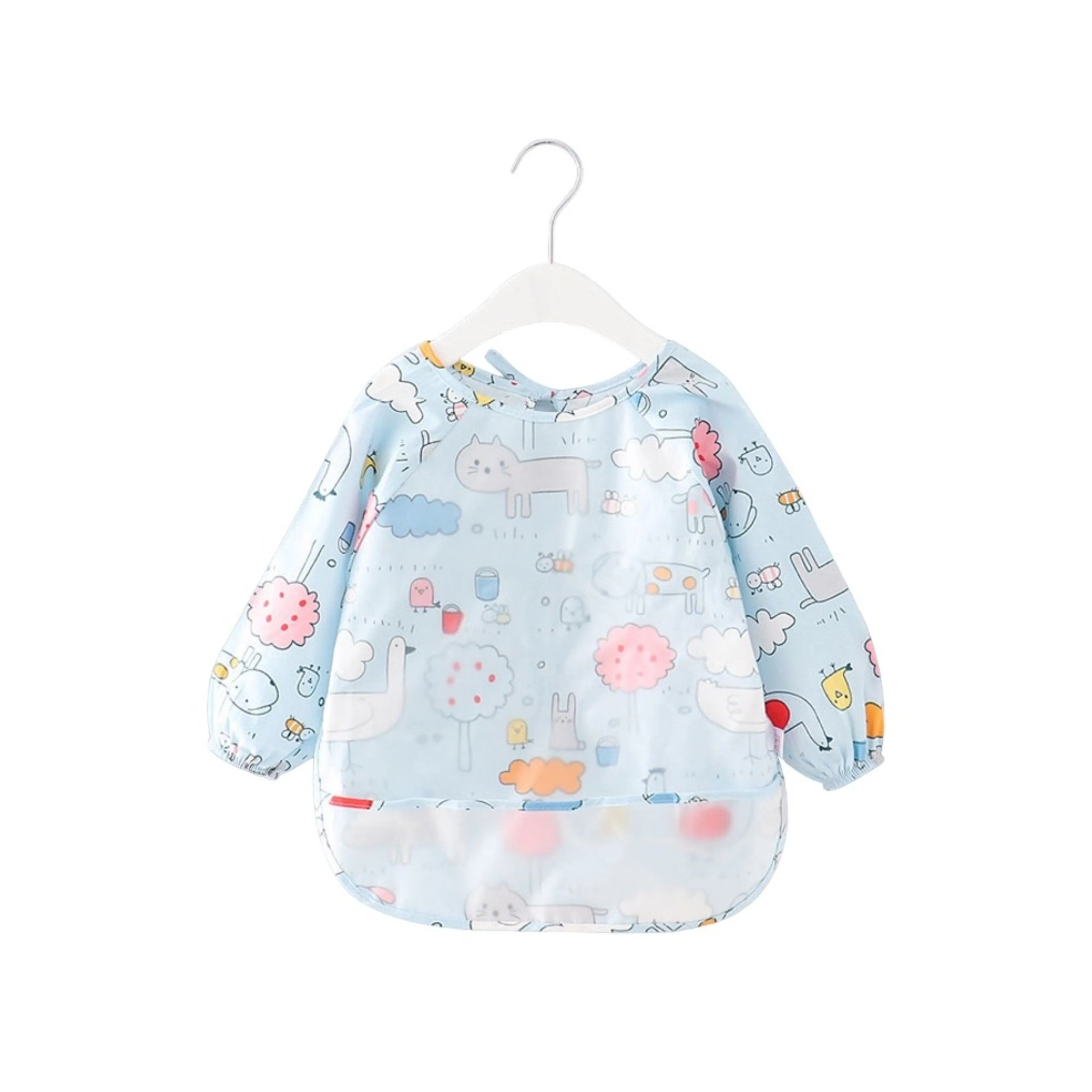 Baby Long Sleeve Apron Smock Bib Woodland Creatures