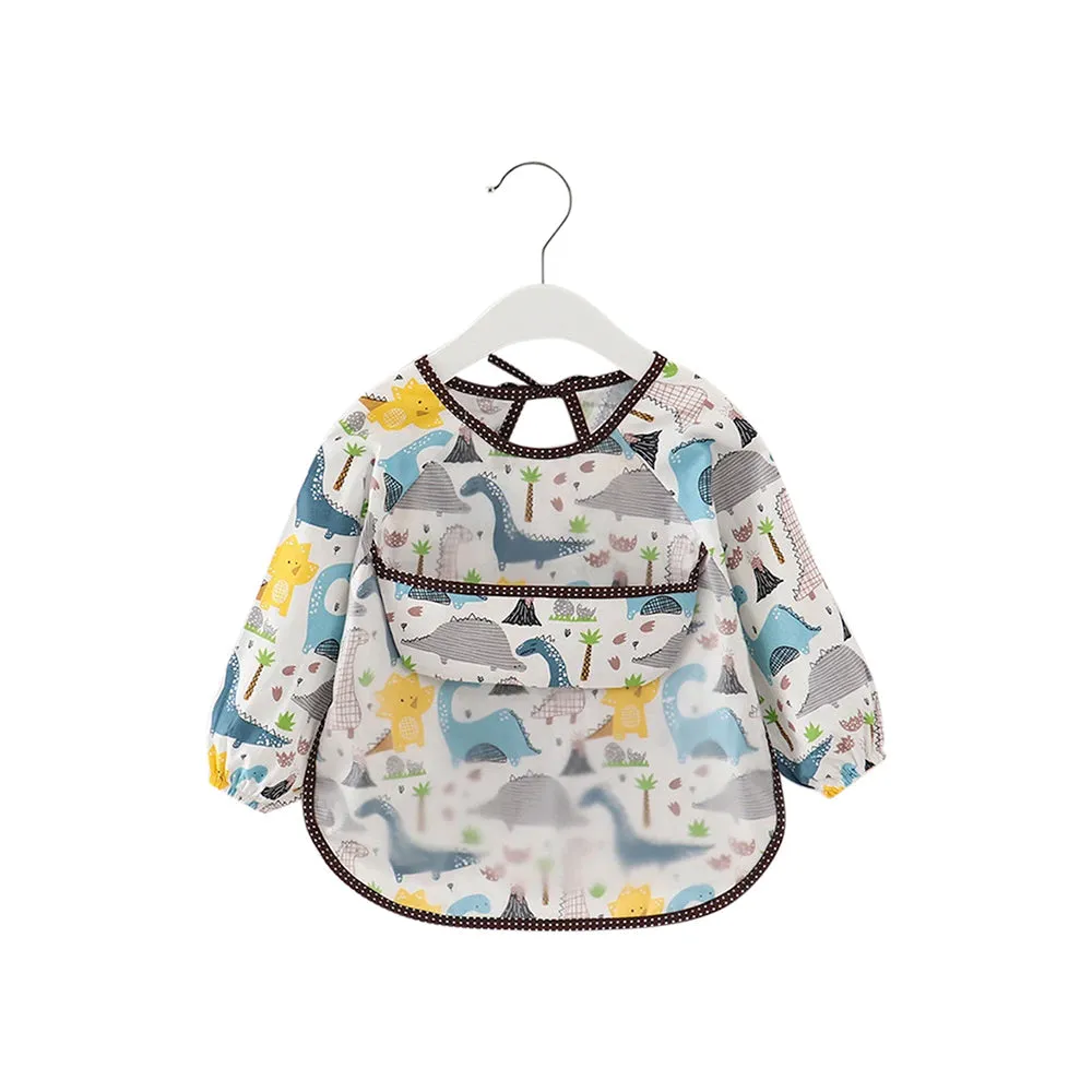 Baby Long Sleeve Apron Smock Bib Woodland Creatures