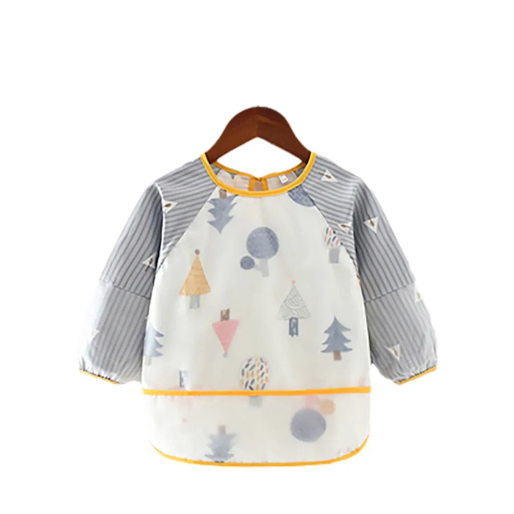 Baby Long Sleeve Apron Smock Bib Woodland Creatures