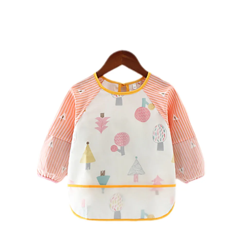 Baby Long Sleeve Apron Smock Bib Woodland Creatures