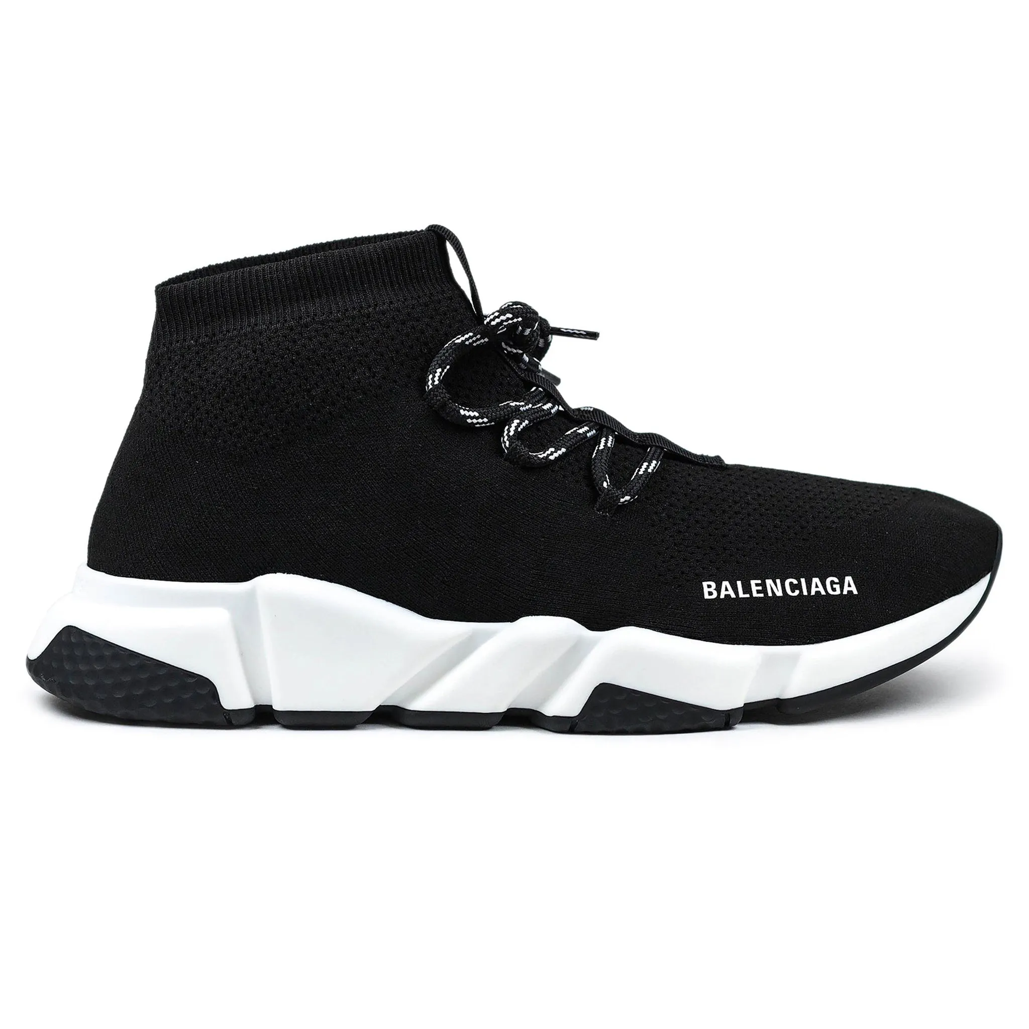 Balenciaga Speed Knit Lace Sock Black White