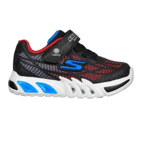 Boys Skechers Trainers Light up Strap Easy On Black/Red 400137