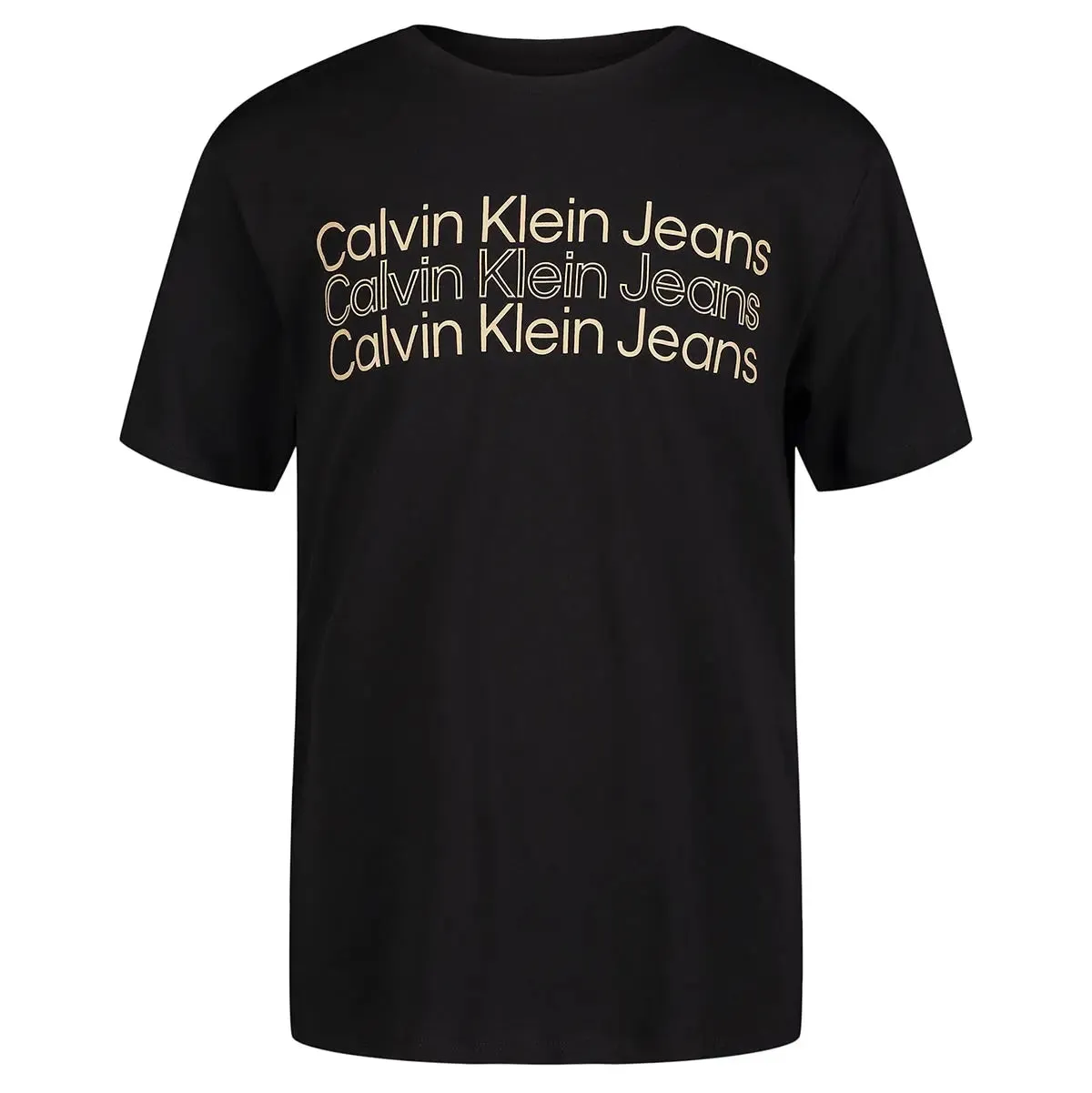 Calvin Klein Boy's Center Stacked Short Sleeve Tee