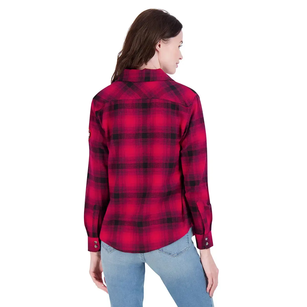 Canada Weather Gear Women's Vintage Plaid Double Pocket Shirt