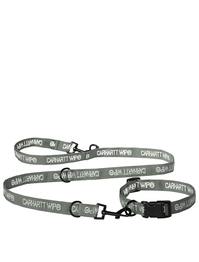 Carhartt WIP Tour Dog Leash   Collar Smoke Green / Reflective