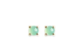 Chrysoprase Cabochon Studs