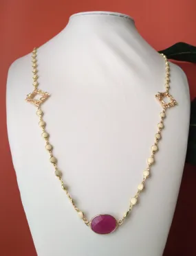 Clara 4 Jeweled Chain Necklace