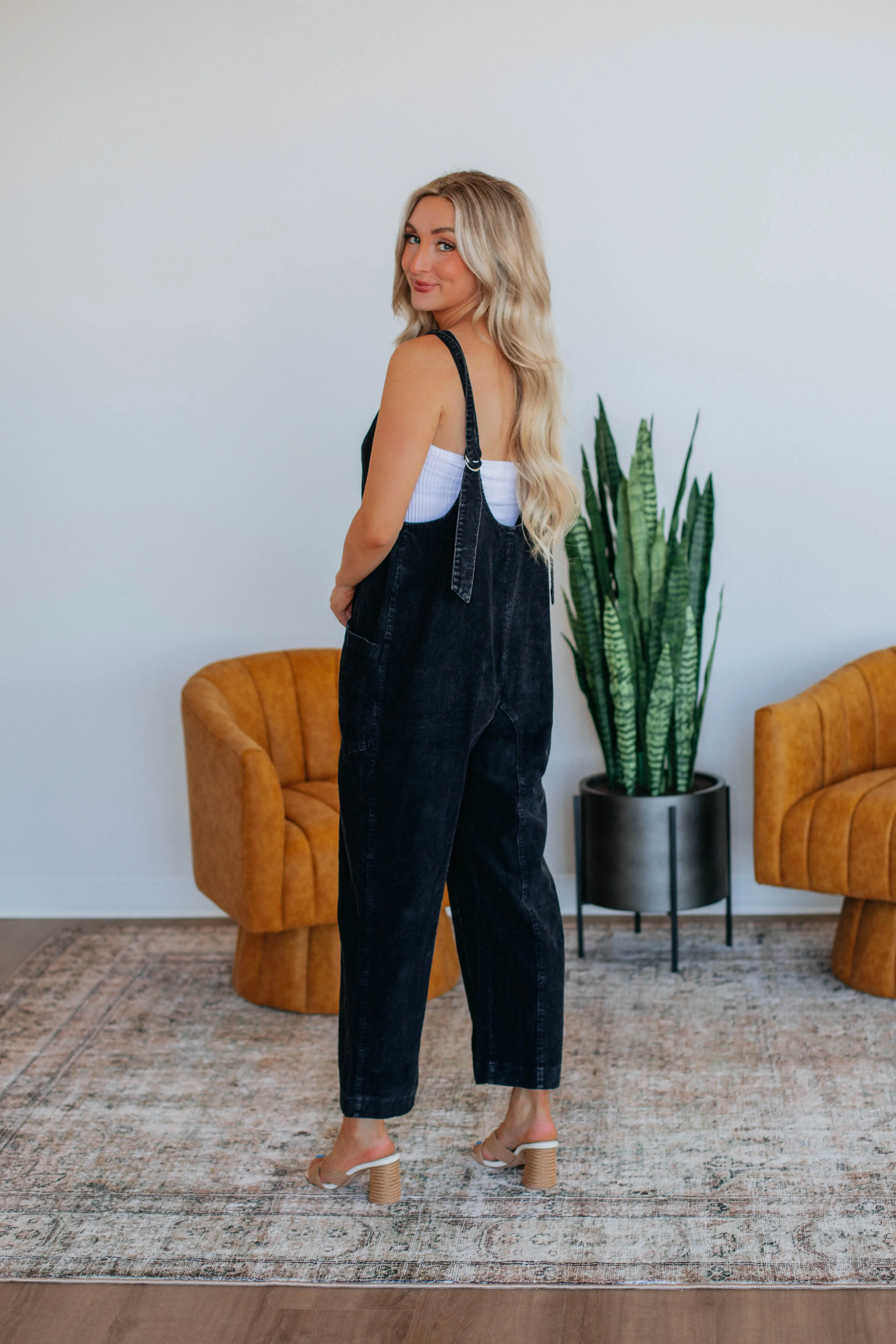 Coleman Corduroy Overalls - Black