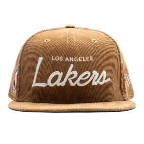 Corduroy Script 9Fifty Snapback - Los Angeles Lakers