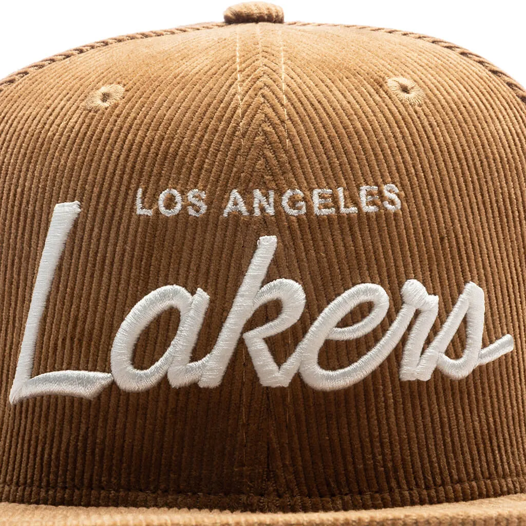 Corduroy Script 9Fifty Snapback - Los Angeles Lakers