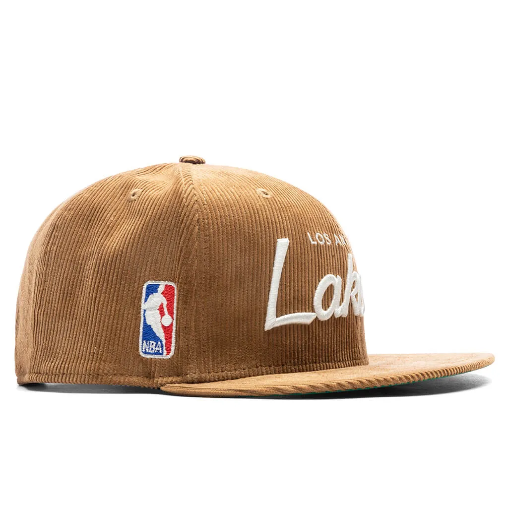 Corduroy Script 9Fifty Snapback - Los Angeles Lakers