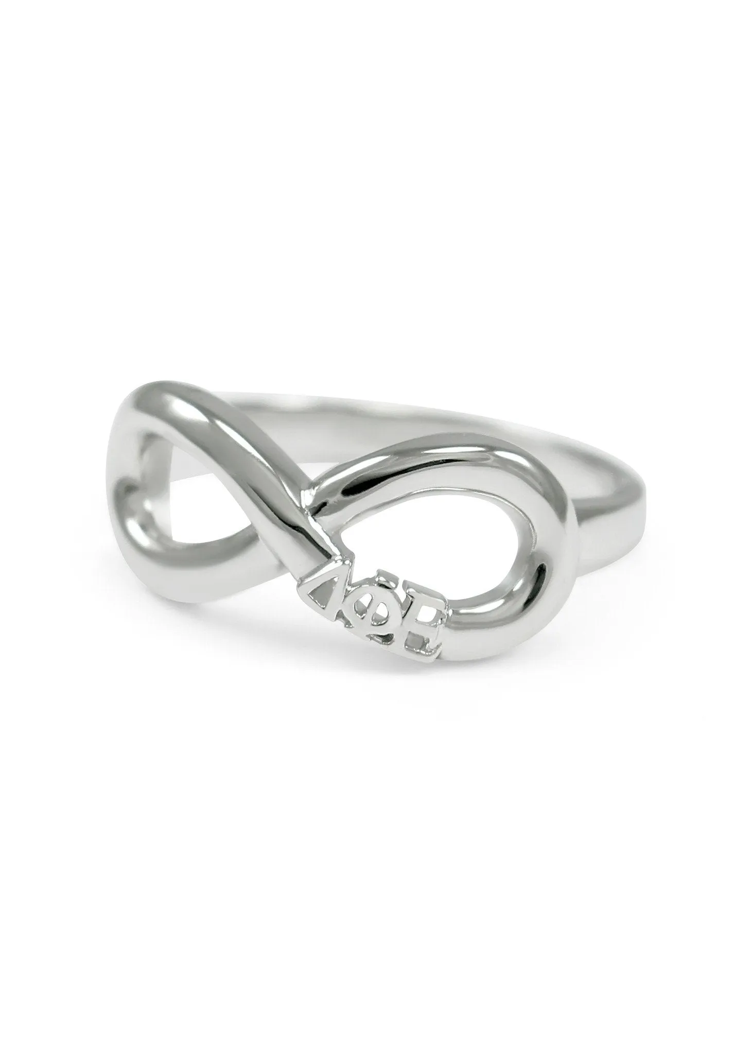 Delta Phi Epsilon Sterling Silver Infinity Ring