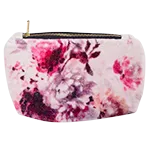 Fuschia - small printed velvet clutch