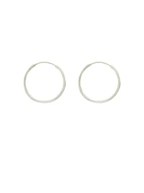 Handmade Sterling Silver Endless Hoops