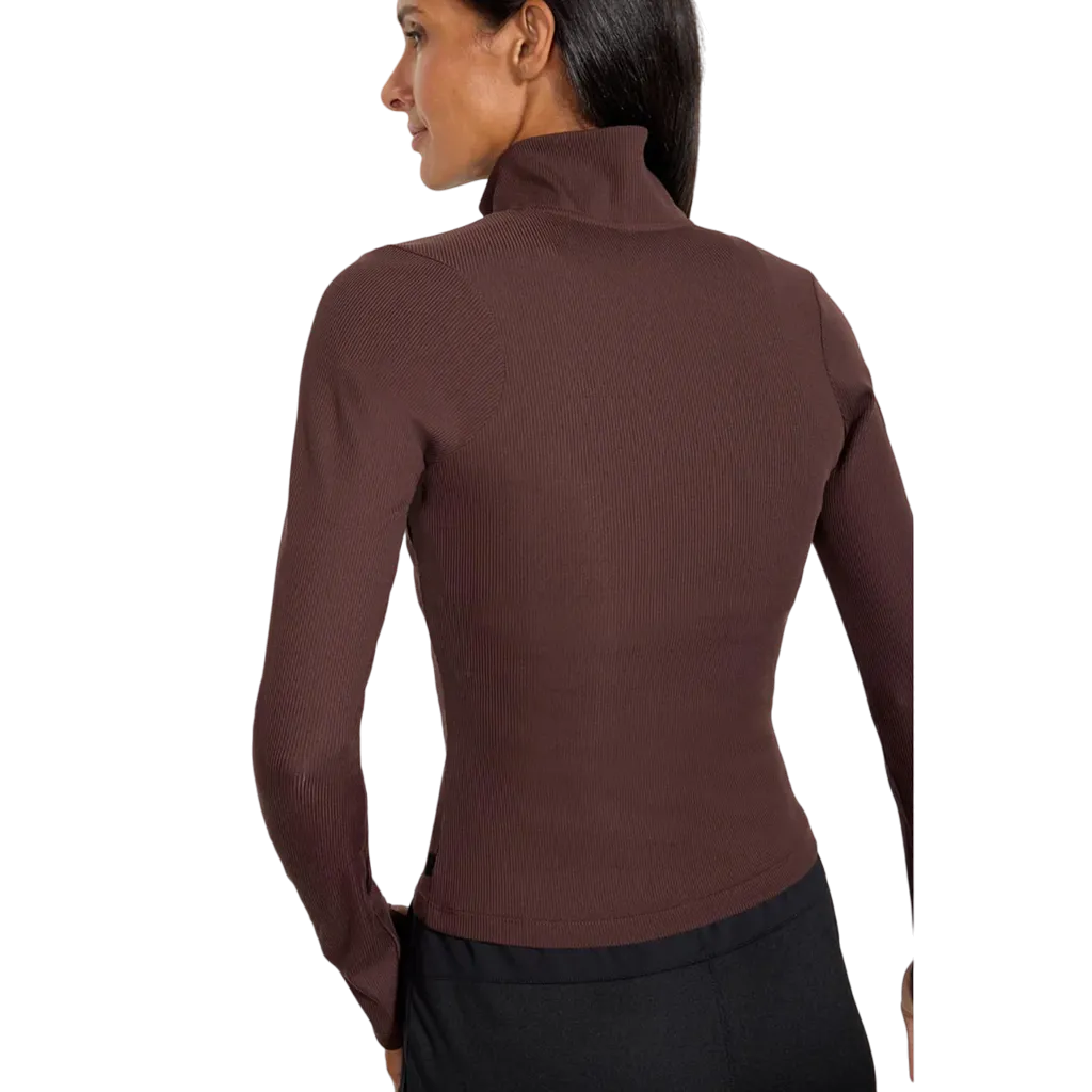 MPG Sport Women's Poise Rib 1/2 Zip Long Sleeve Top