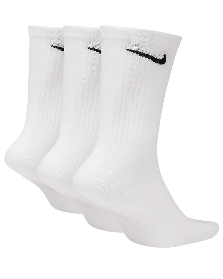 Nike breathable sports socks Everyday SX7676-100 pack of 3 white pairs