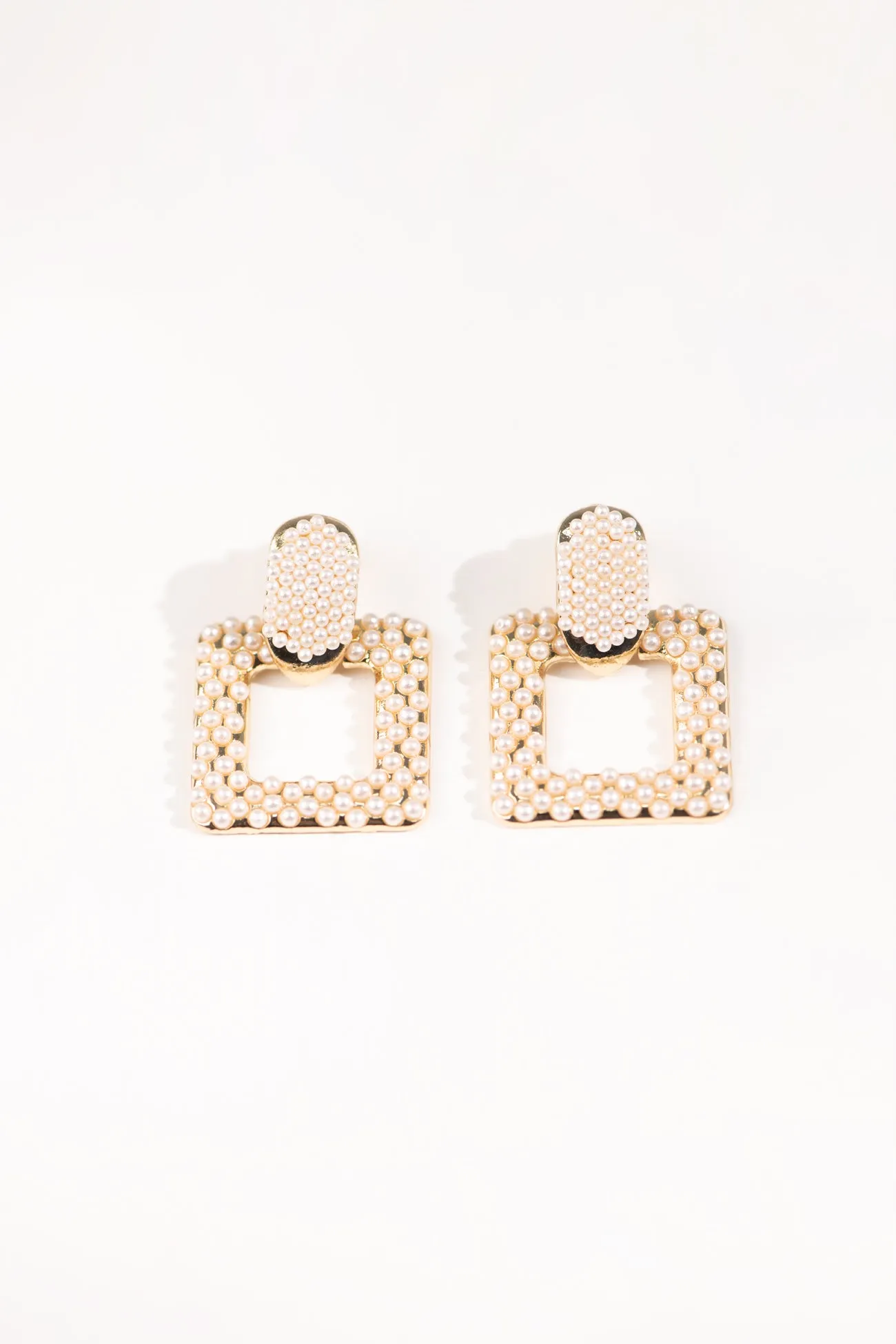 PEARL SQUARE SHAPE EARRING