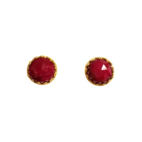 Rococo Earring - Ruby Quartz