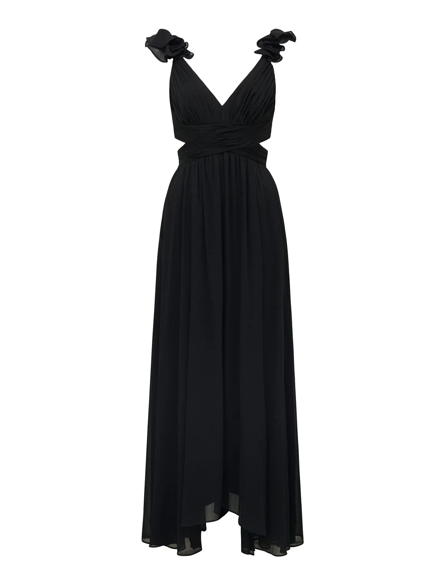 Selena Ruffle Shoulder Maxi Dress