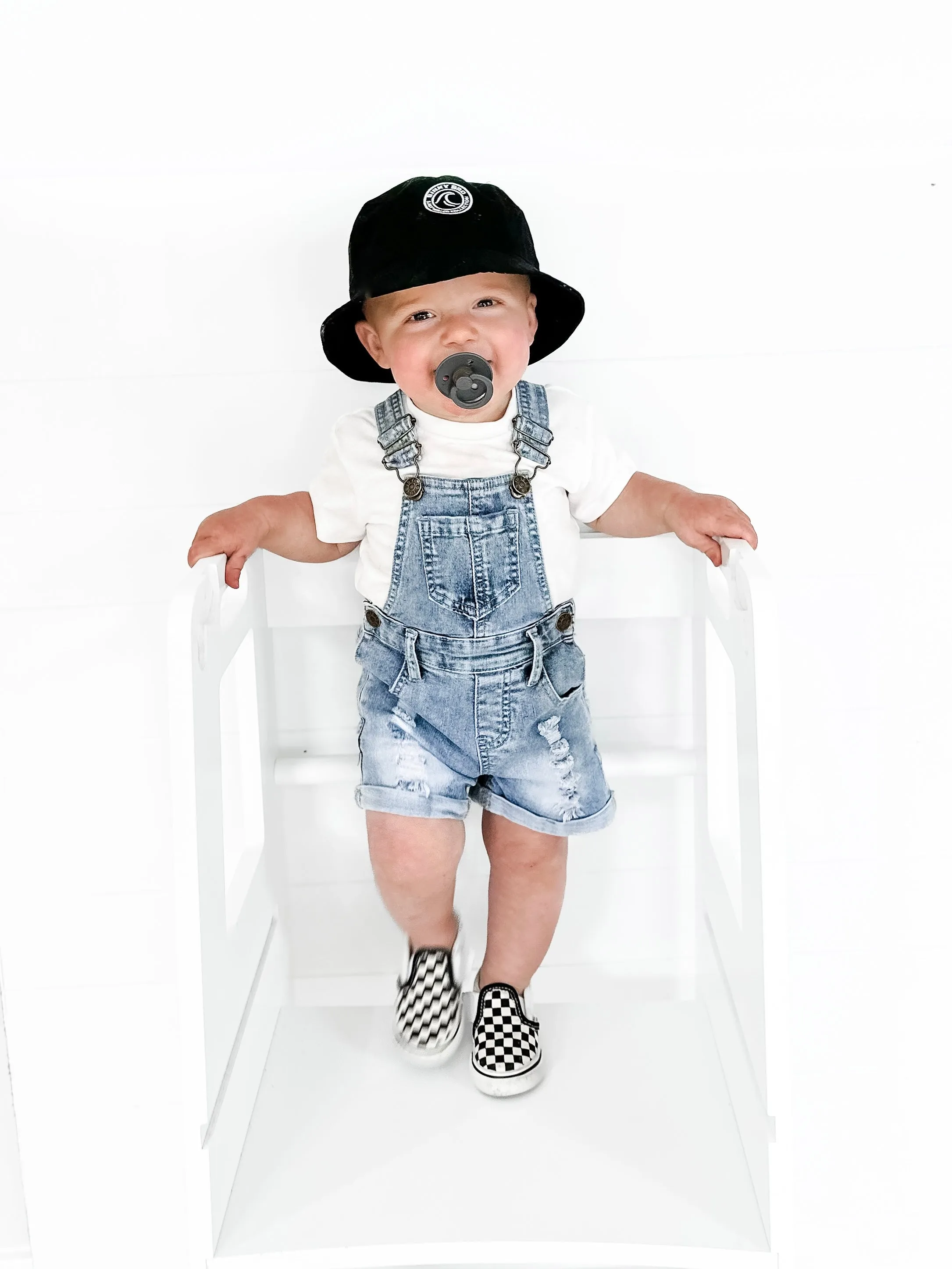 Shortie Denim Overall - Light Wash