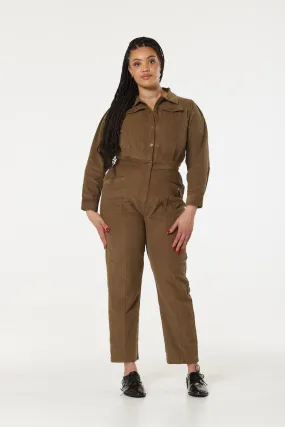 True Khaki Corduroy Jumpsuit