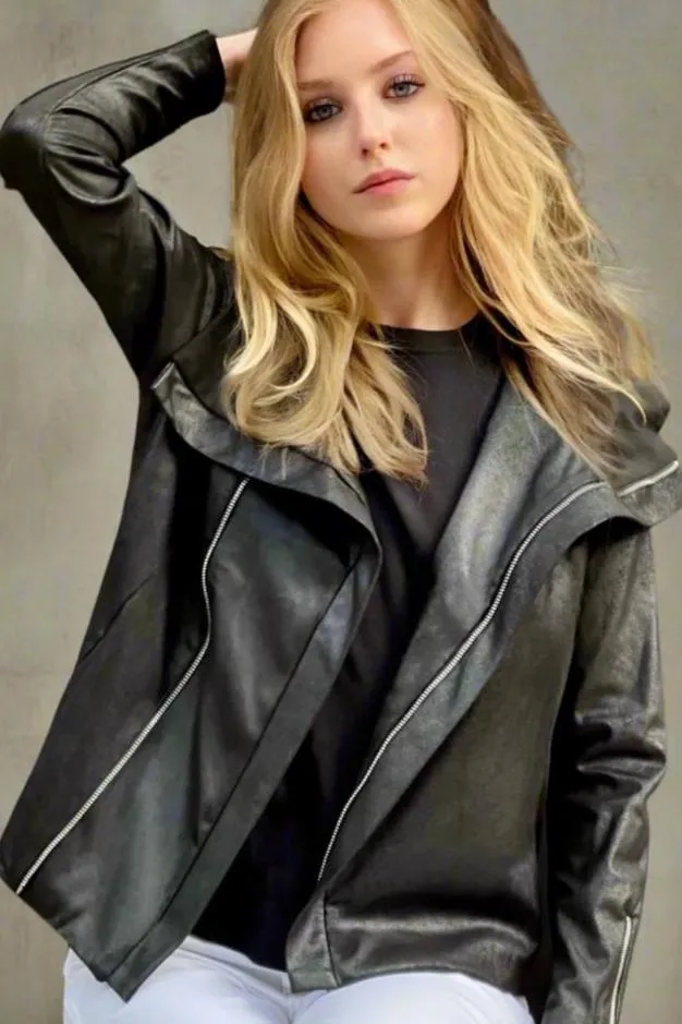 Vegan Matte Leather Biker Jacket - The Varick